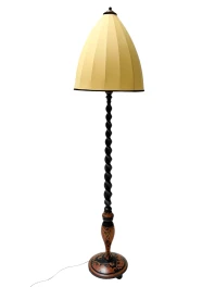 Art Deco Batik Floor Lamp by Hans Steinpatz, Dutch Design, 1920s
